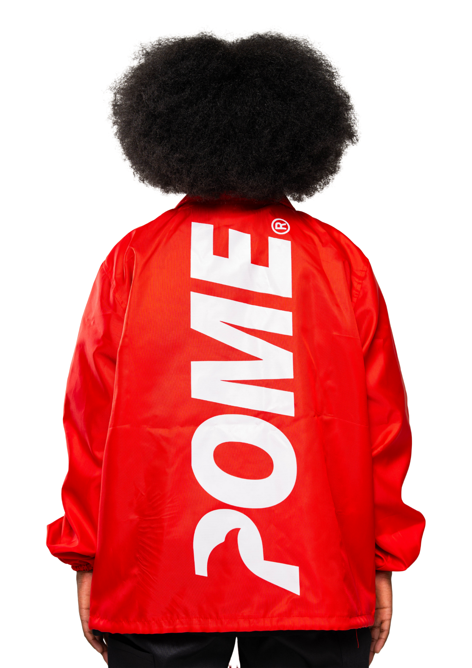 POME coach jacket iron red summer streetwear lightweight