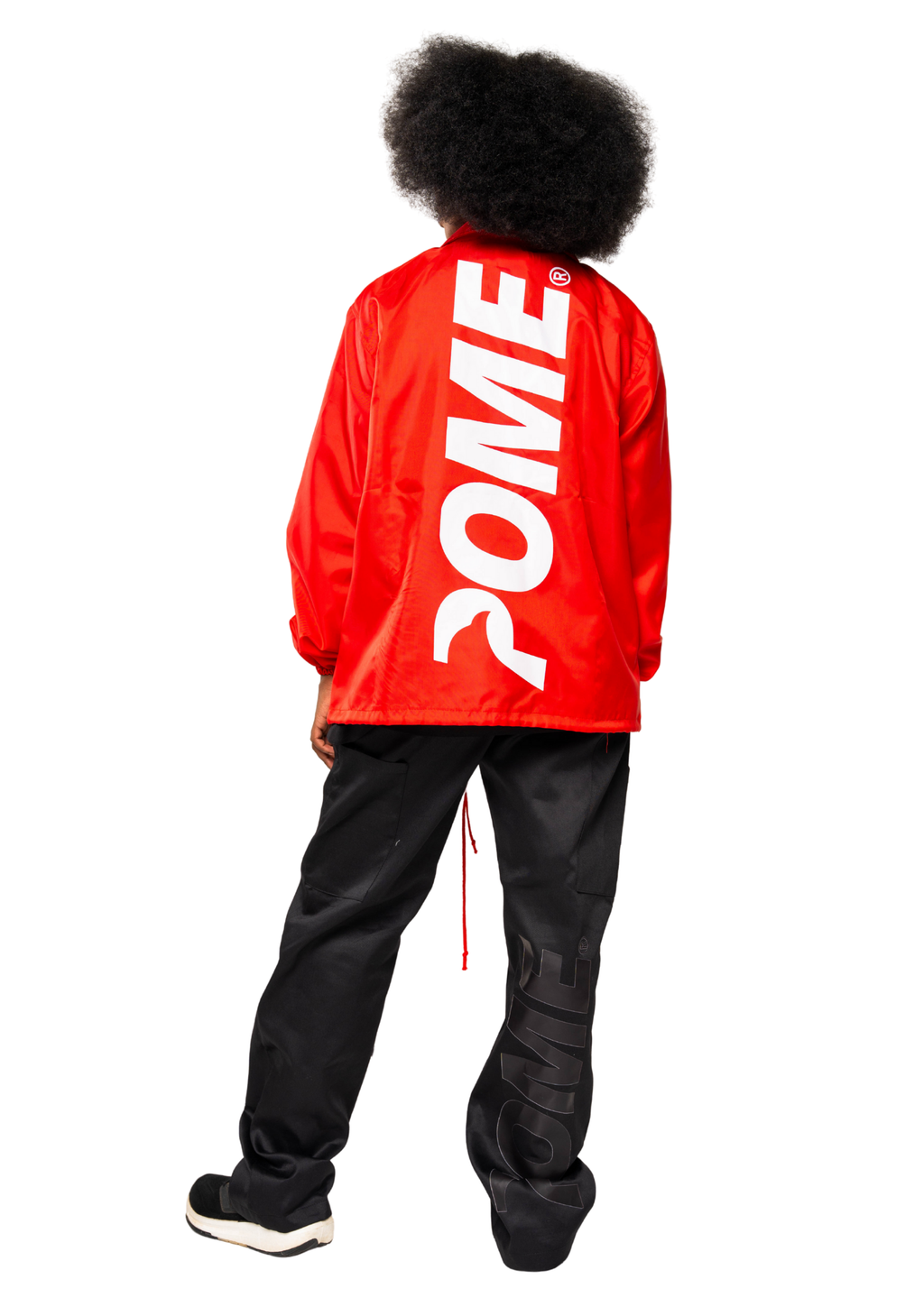 POME coach jacket iron red summer streetwear lightweight