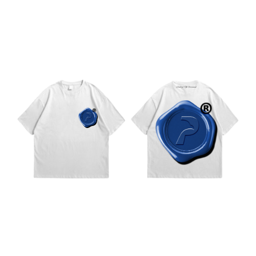POME oversized tee with wax seal logo streetwear