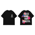 POME oversized tee chase your own horizon black