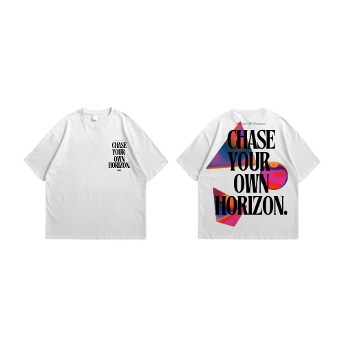 POME oversized tee chase your own horizon white