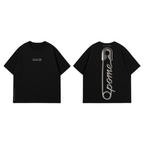 POME oversized tee safety pin graphic streetwear