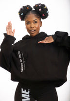 POME heavyweight black hoodie thread of truth streetwear