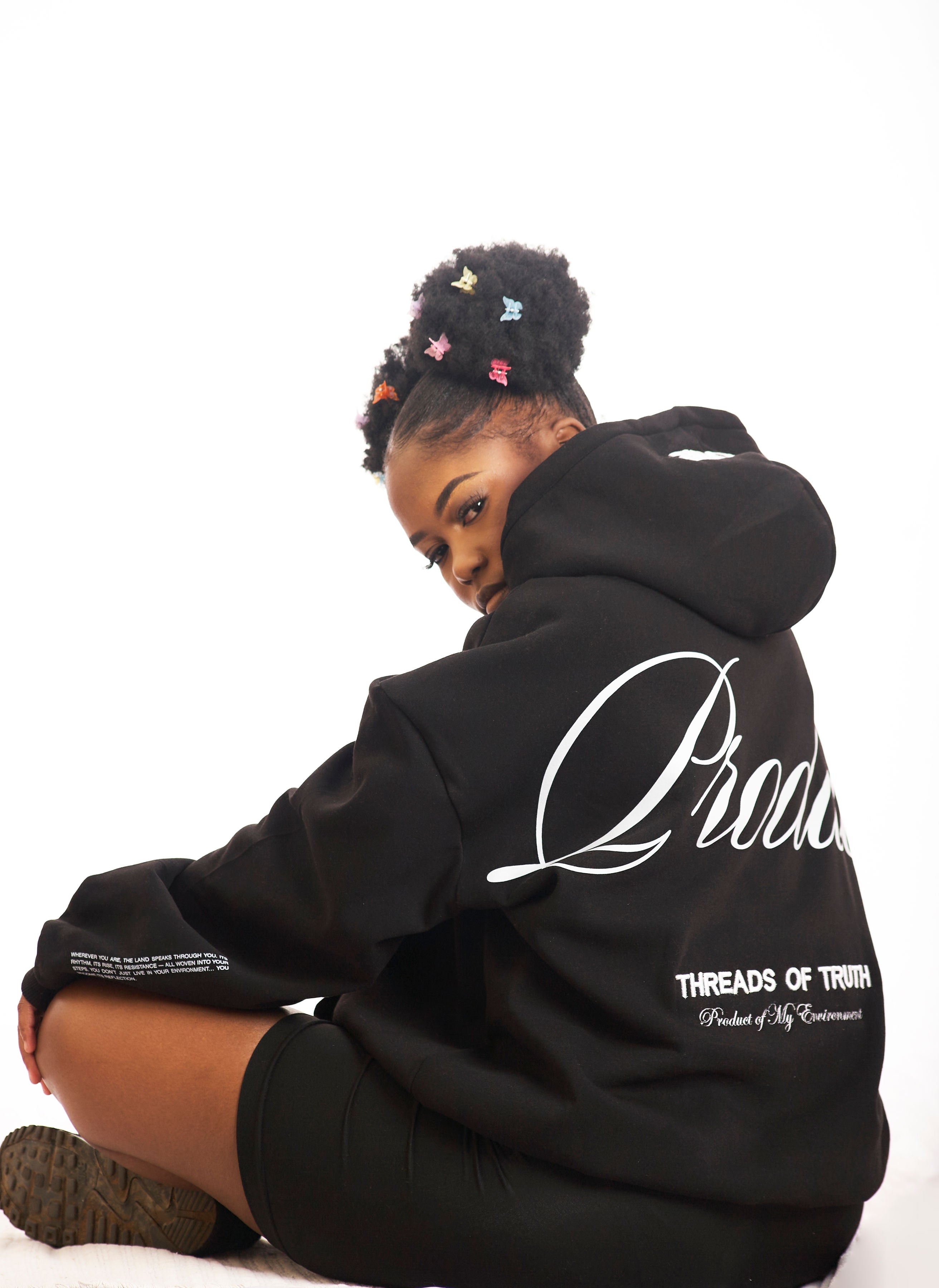 THREAD OF TRUTH BLACK HOODIE