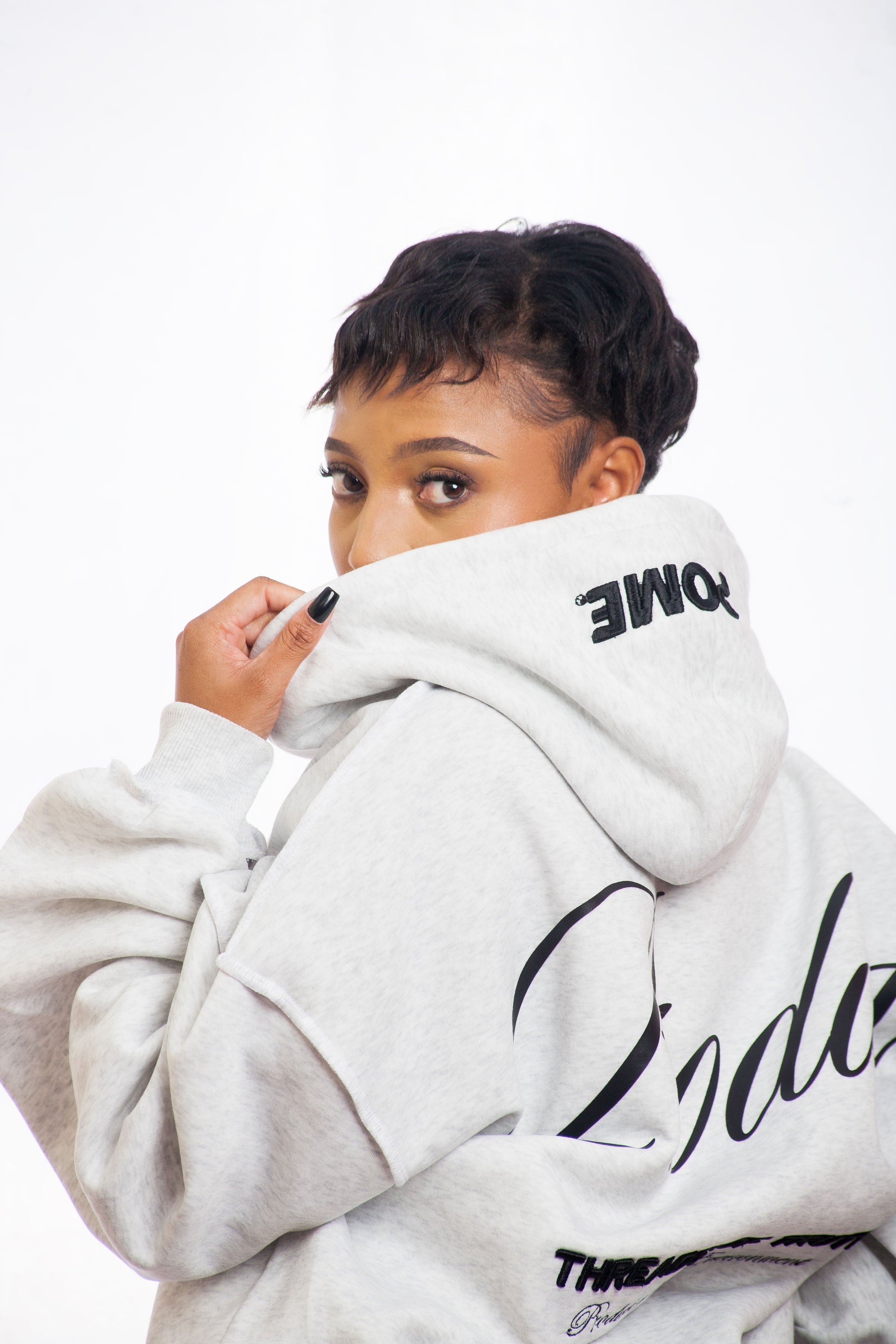 POME ice grey hoodie thread of truth urban streetwear