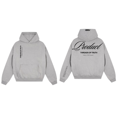 POME ice grey hoodie thread of truth urban streetwear